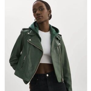 NEW LAMARQUE holy biker jacket in green